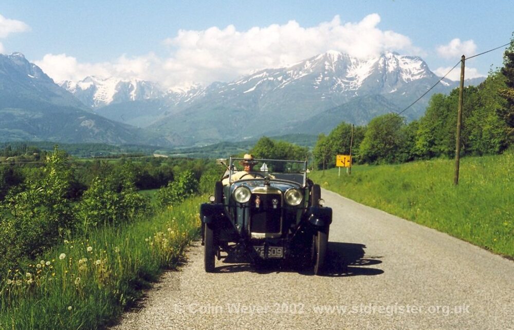 Sunbeam16 returning from the French Alps A 1927 Sunbeam 16 returning from crossing the French Alps during one of the Register's frequent forays into France.