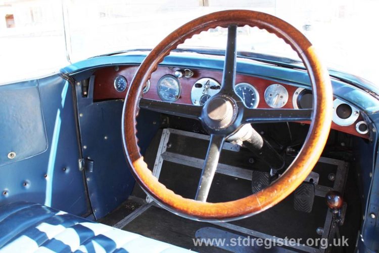 Drivers view of the Sunbeam 14~40 dashboard