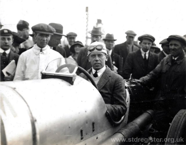 K. Lee-Guinness on the 1920 350hp Land Speed Record Sunbeam