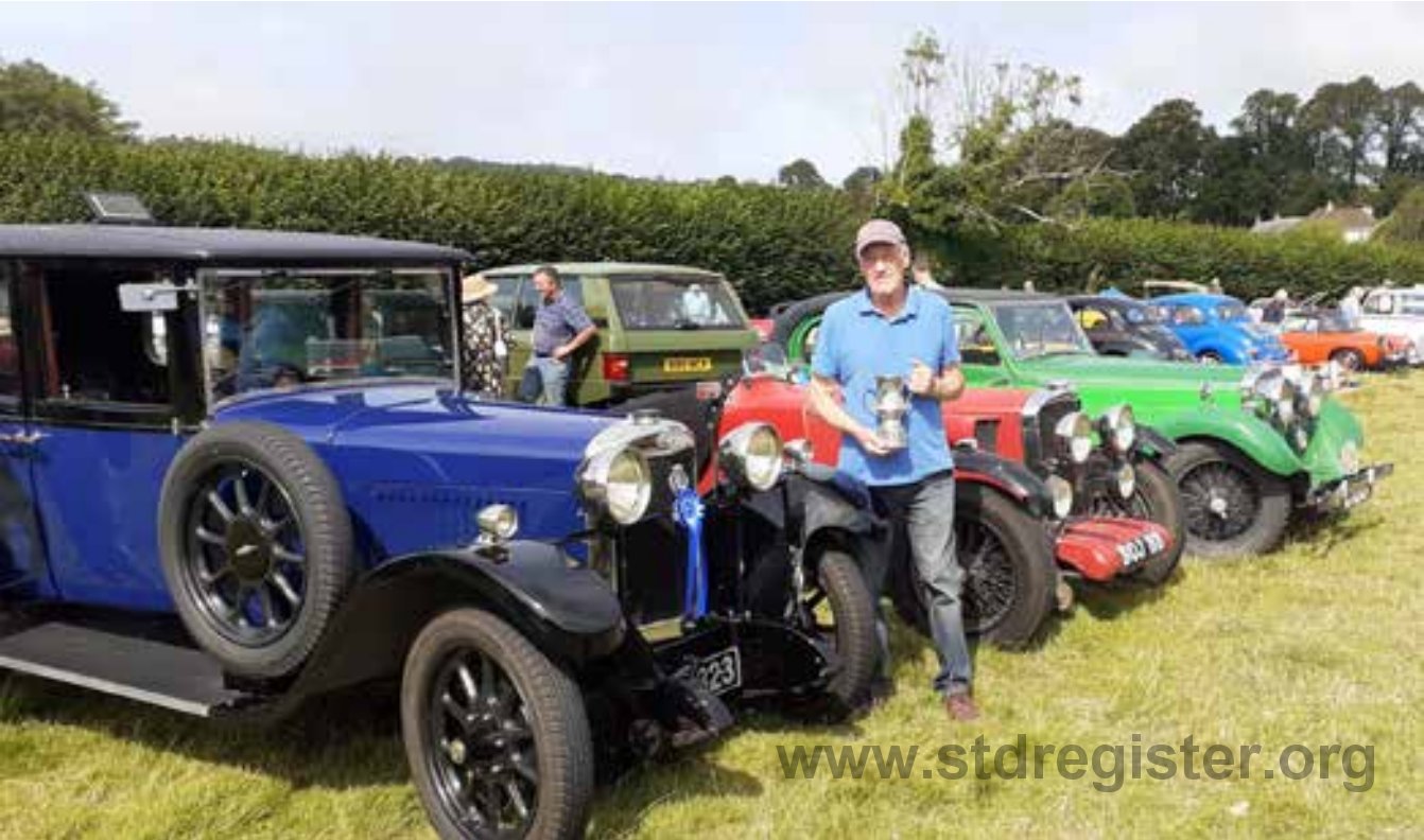 Jeremy Grammer whose 1933 Sunbeam 16 won the best car trophy at the Chagford Show August 2024